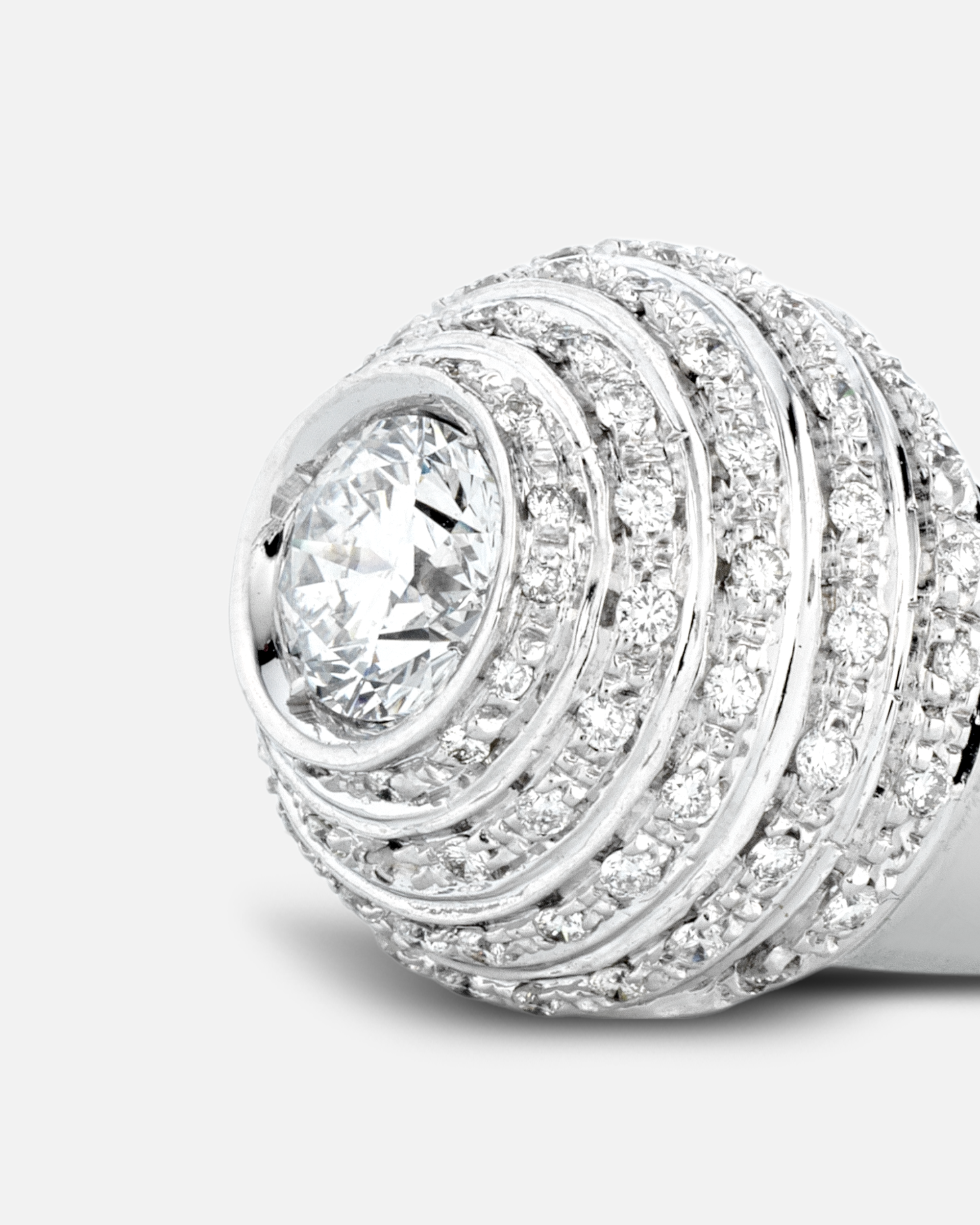 Eruption Diamond Dome Ring
