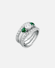 Triad of Emeralds Ring