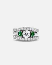 Triad of Emeralds Ring
