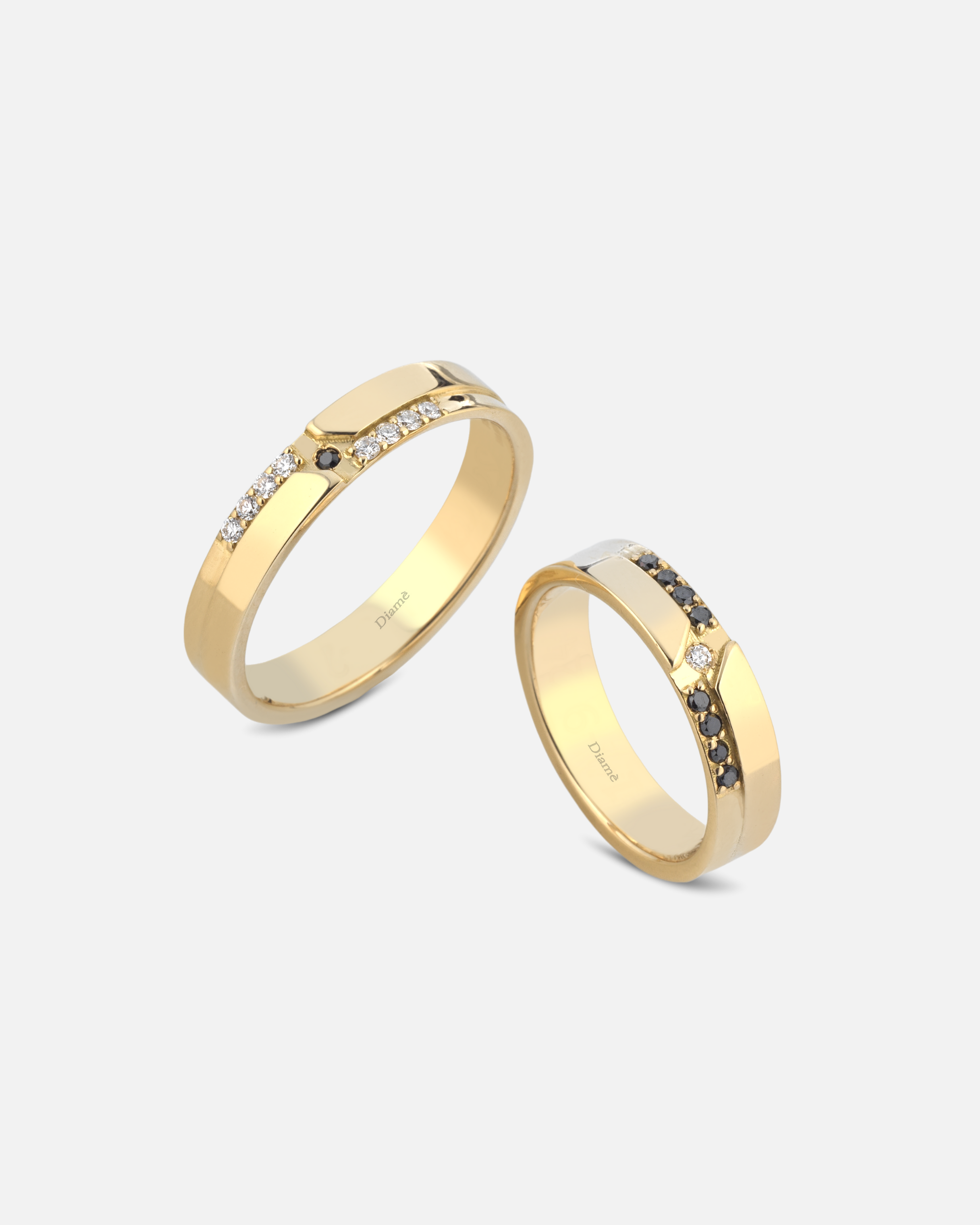 Eclipse Soleil Matching Wedding Rings